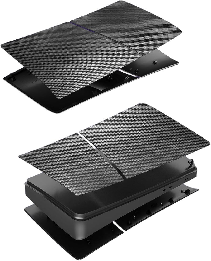 IMOFEE Slim Digital Edition Cover Plates for New PS5 Slim Console, Shell Panels Compatible with New PlayStation 5 Slim Accessories Protective Replacement Faceplate (Carbon Fiber) - Image 3
